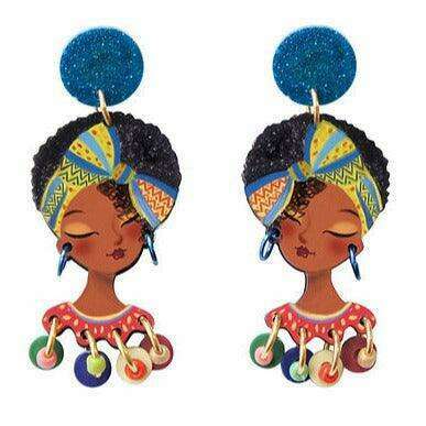 African Girl Earrings by Laliblue