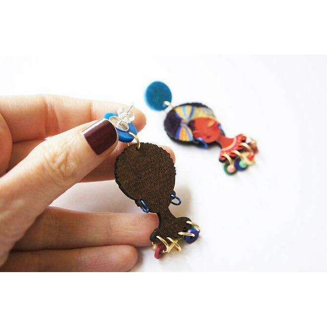 African Girl Earrings by Laliblue