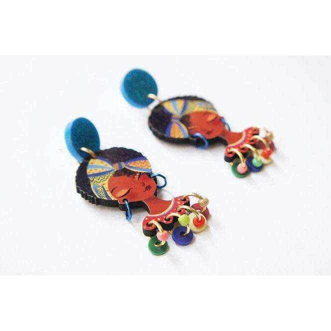 African Girl Earrings by Laliblue