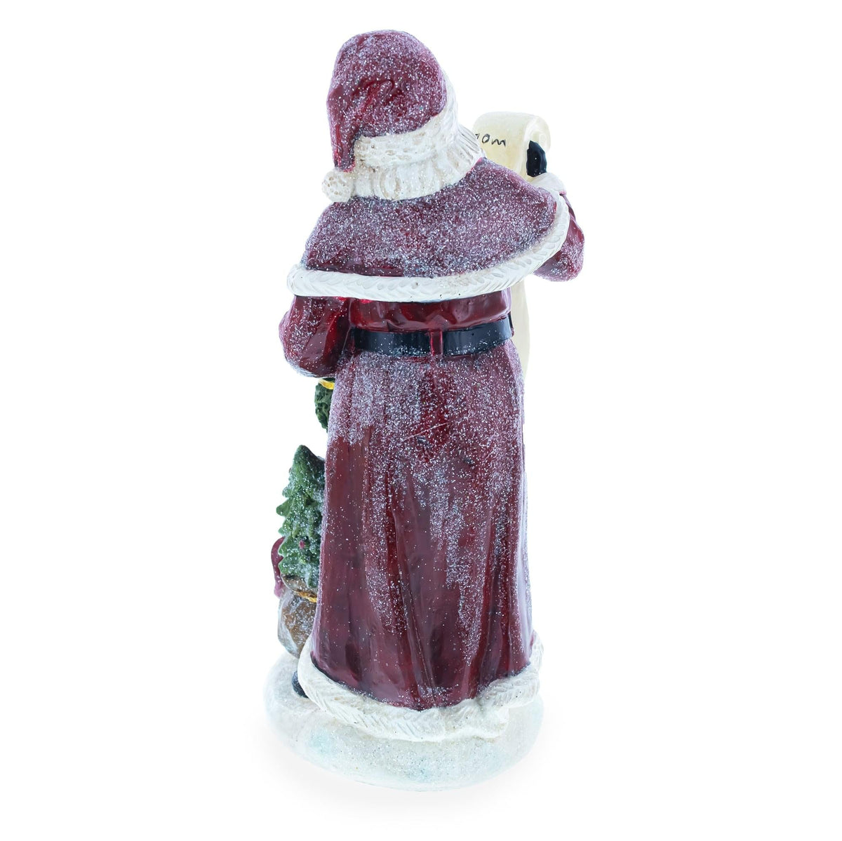 Santa Reading Christmas Gift List Figurine - Winter Holiday Decor 11.5 Inches