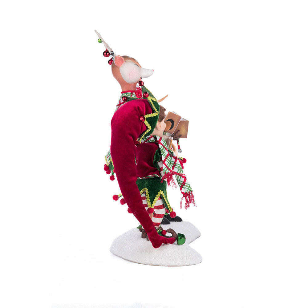Alfie, Deerdra, And Snowy Christmas Carolers by Katherine's Collection