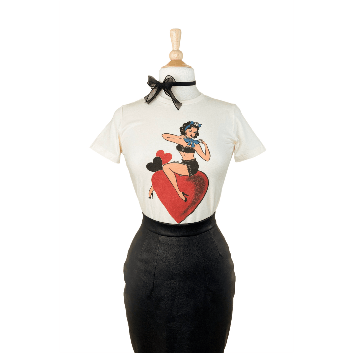 All My Love Fitted Tee in Ivory 3XL
