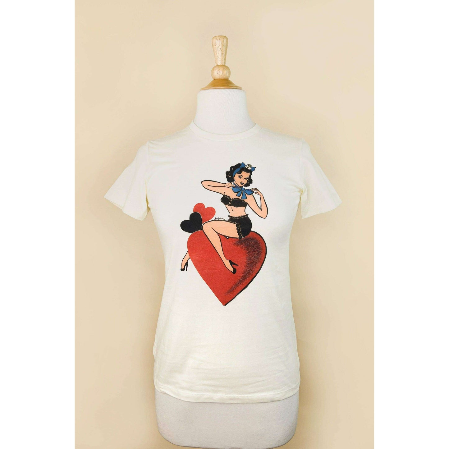 All My Love Fitted Tee in Ivory 3XL