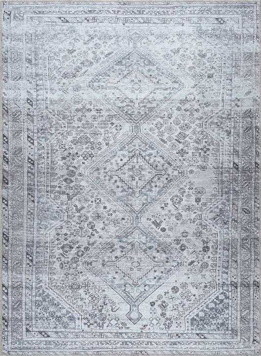 Barny Gray Denim Washable Rug - Clearance