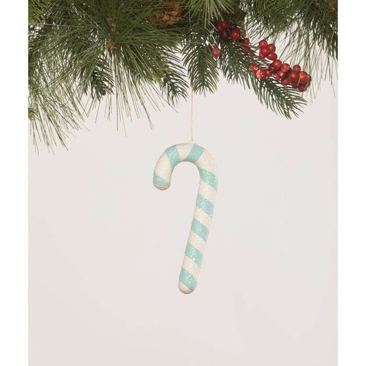 Aqua Candy Cane Ornament by Bethany Lowe Designs
