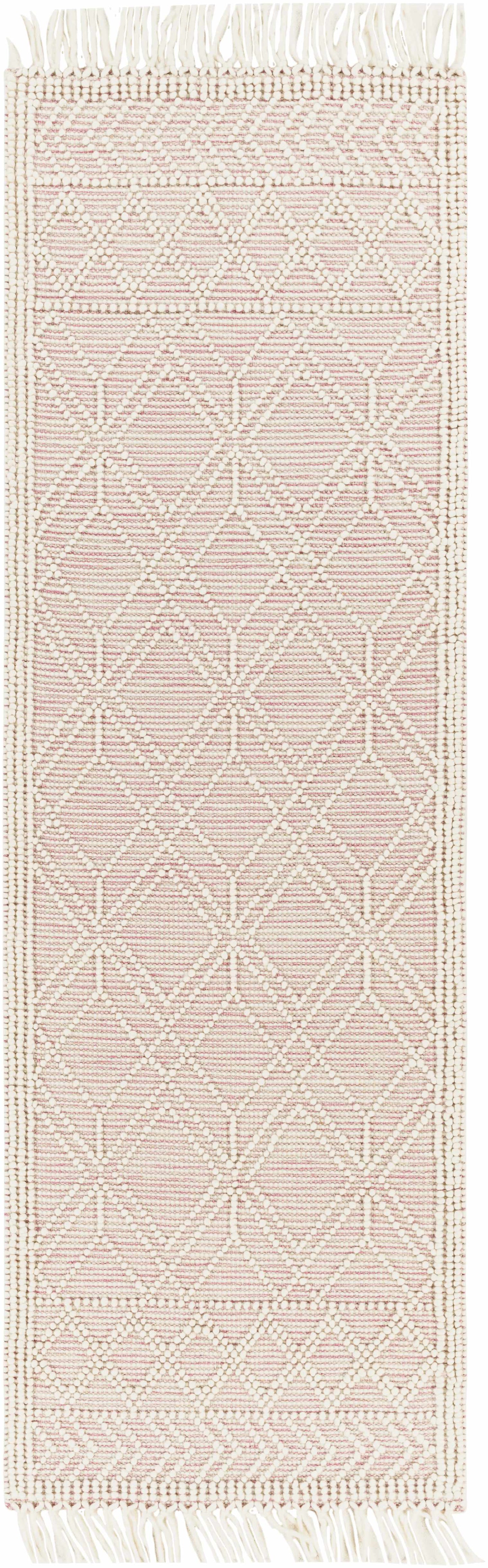 Ramsbury Soft Pink Wool Rug - Clearance