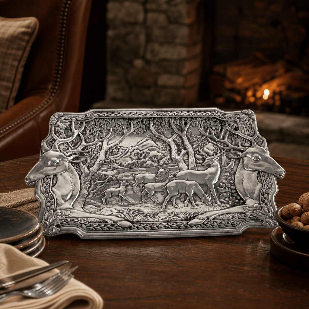 Elk Herd Oblong Tray