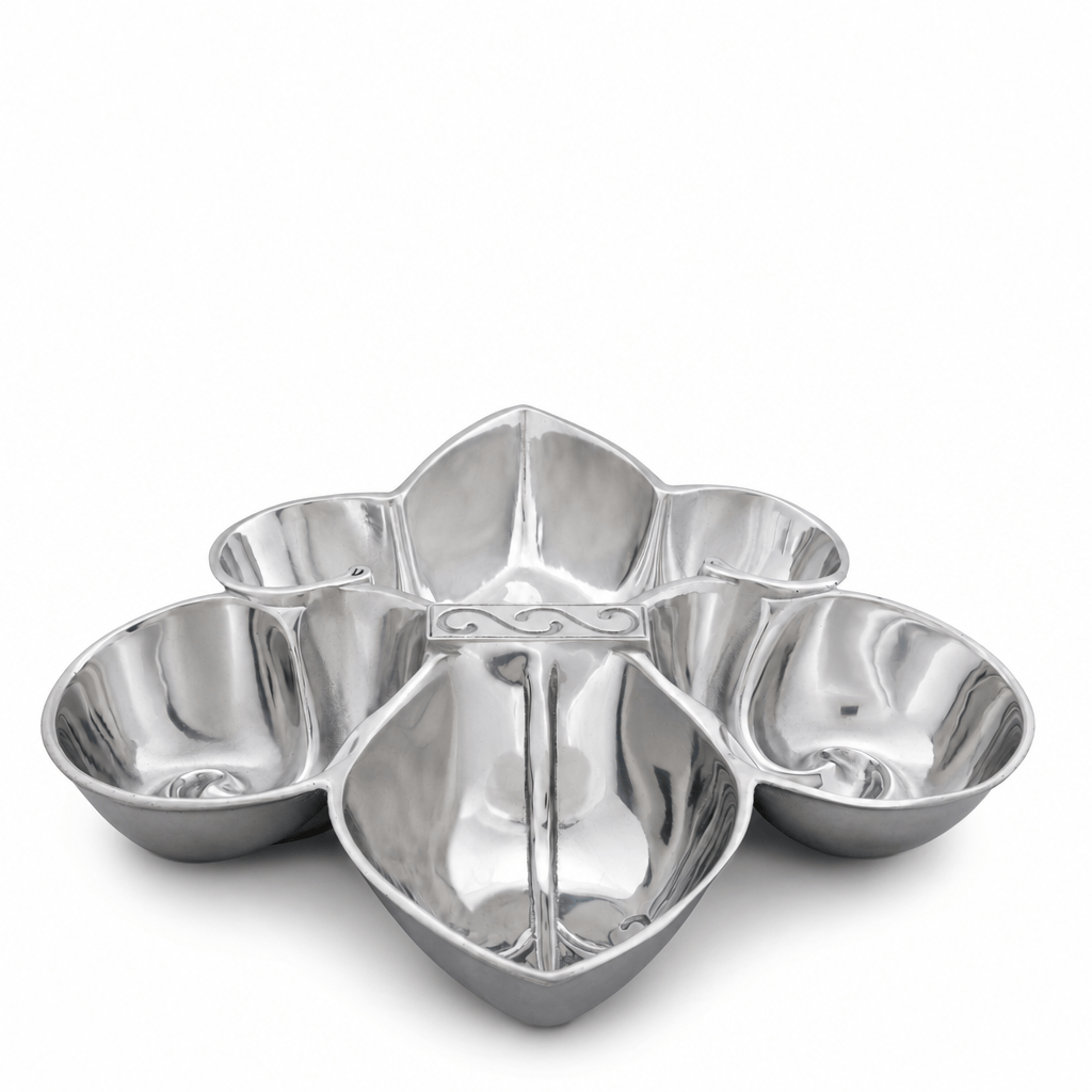 Fleur De Lis Serving Bowl 4 Compartment