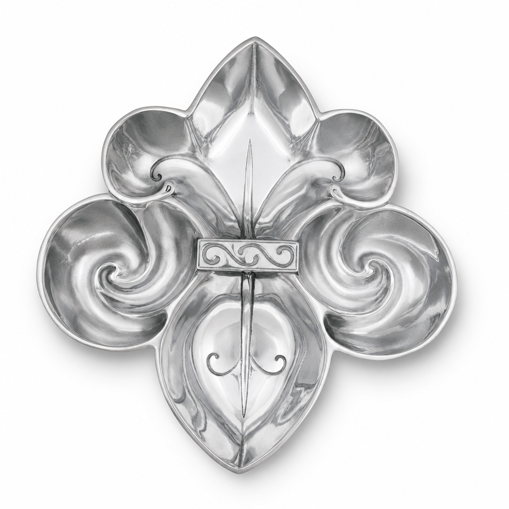 Fleur De Lis Serving Bowl 4 Compartment