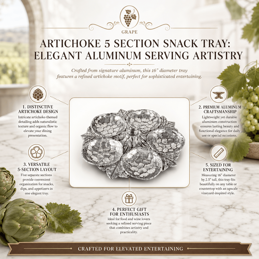 Artichoke 5 Section Snack Tray