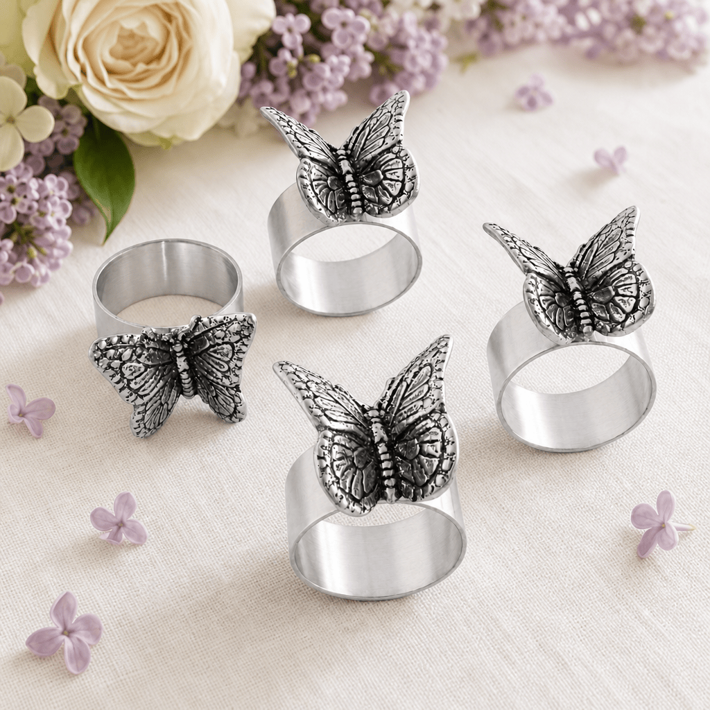 Butterfly Napkin Rings - set of 4
