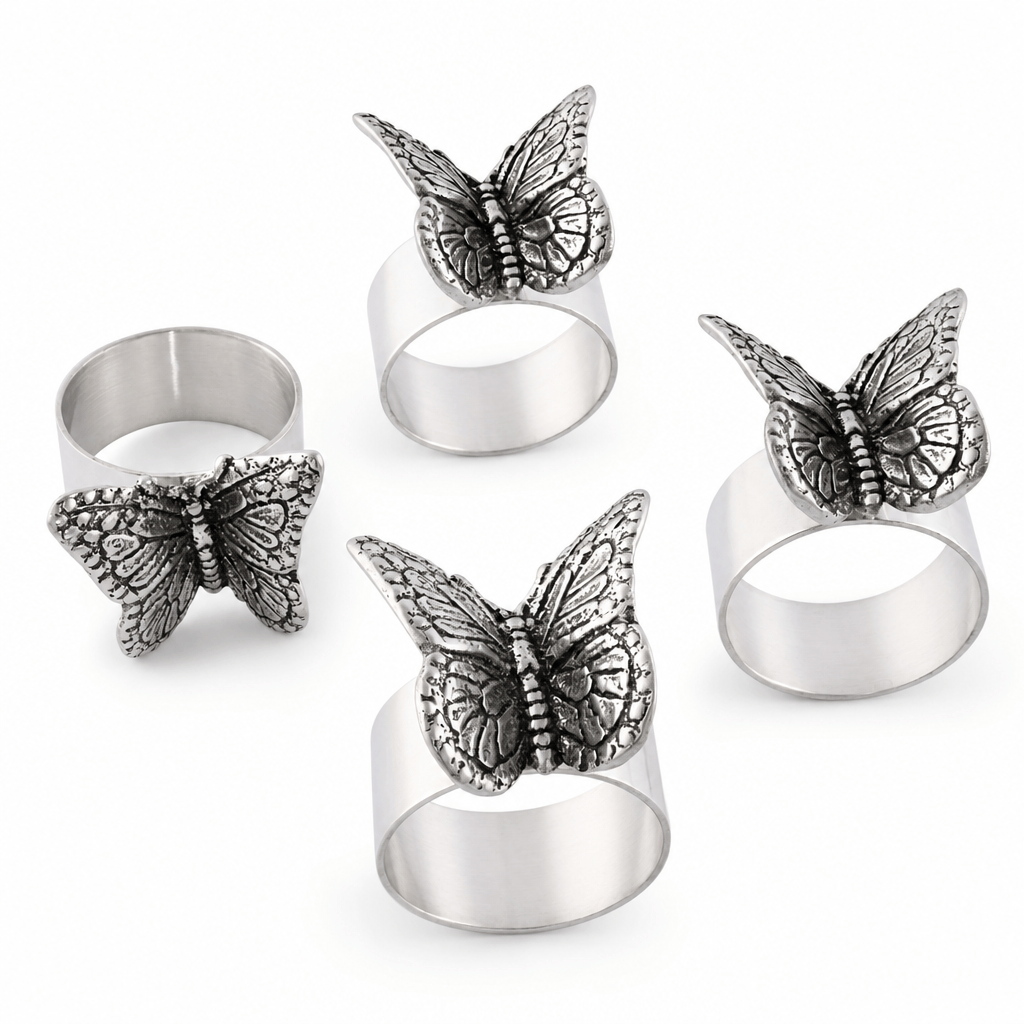 Butterfly Napkin Rings - set of 4