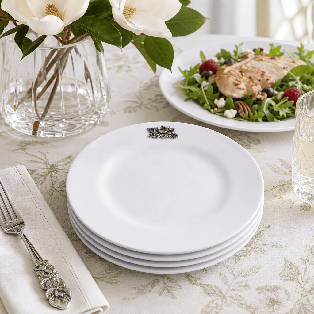 Magnolia Melamine Lunch Plates - Set of 4