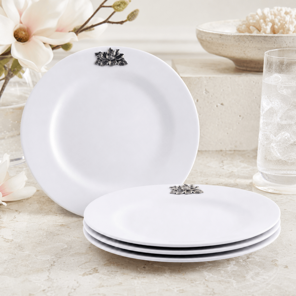 Magnolia Melamine Lunch Plates - Set of 4