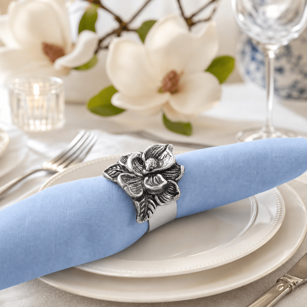 Magnolia Napkin Rings - set of 4