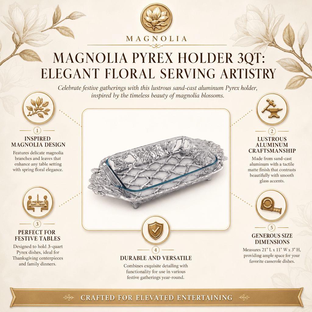 Magnolia Pyrex Holder 3qt