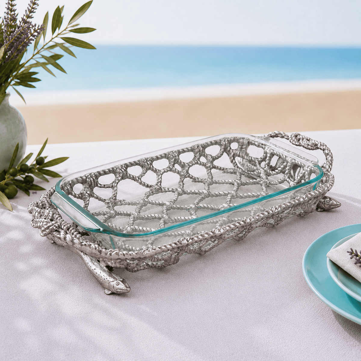 Fish Net Casserole / Pyrex Holder