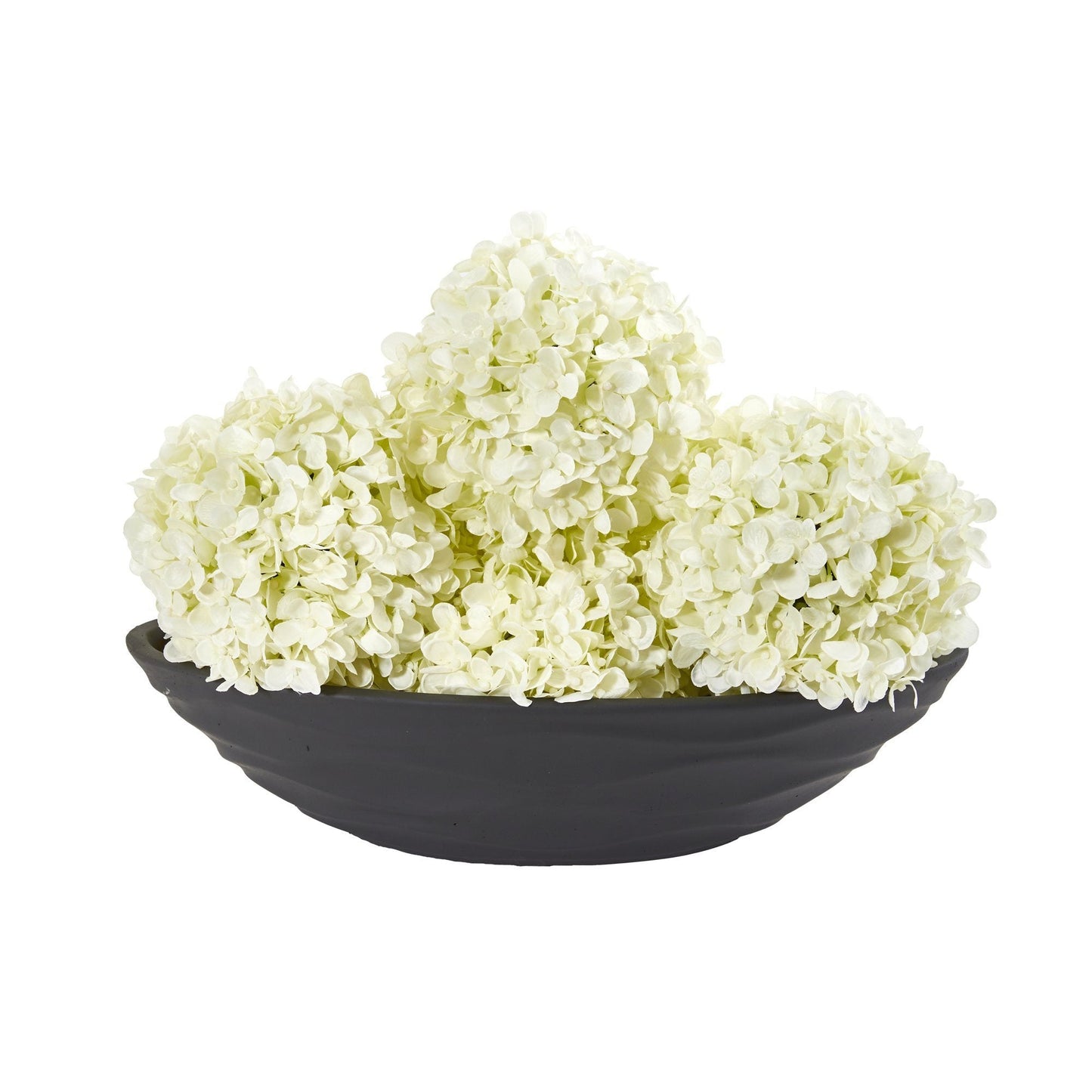 10” Artificial Hydrangea Balls (Set of 4) with Vase