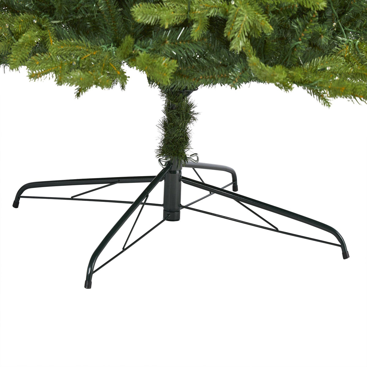 a christmas tree base with a metal base