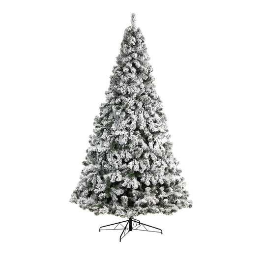 a christmas tree with snow on it