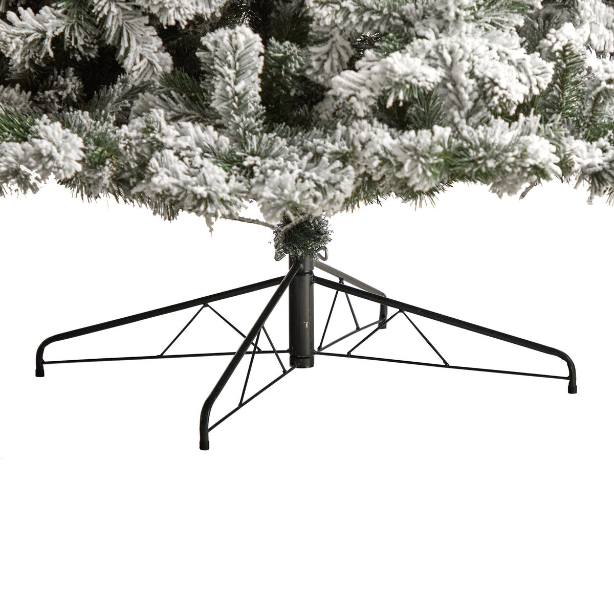 a christmas tree with snow on it