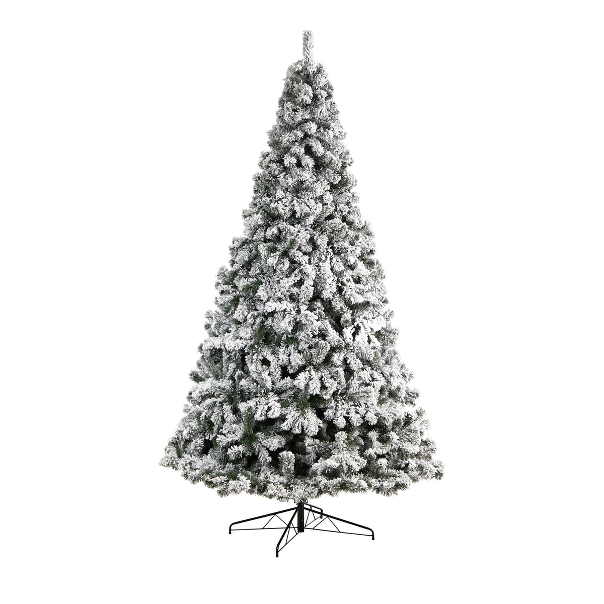 a christmas tree with snow on it