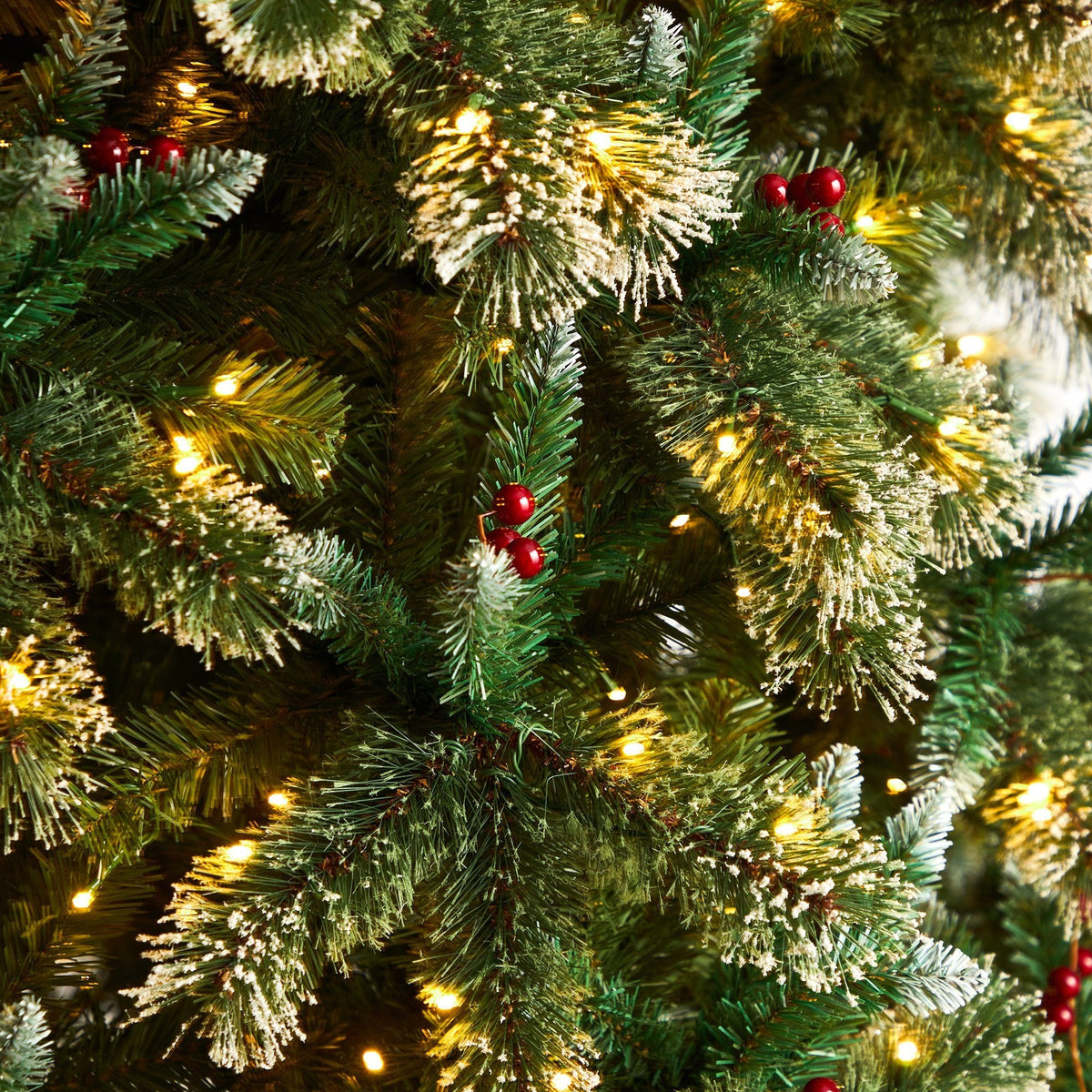 a close up of a christmas tree