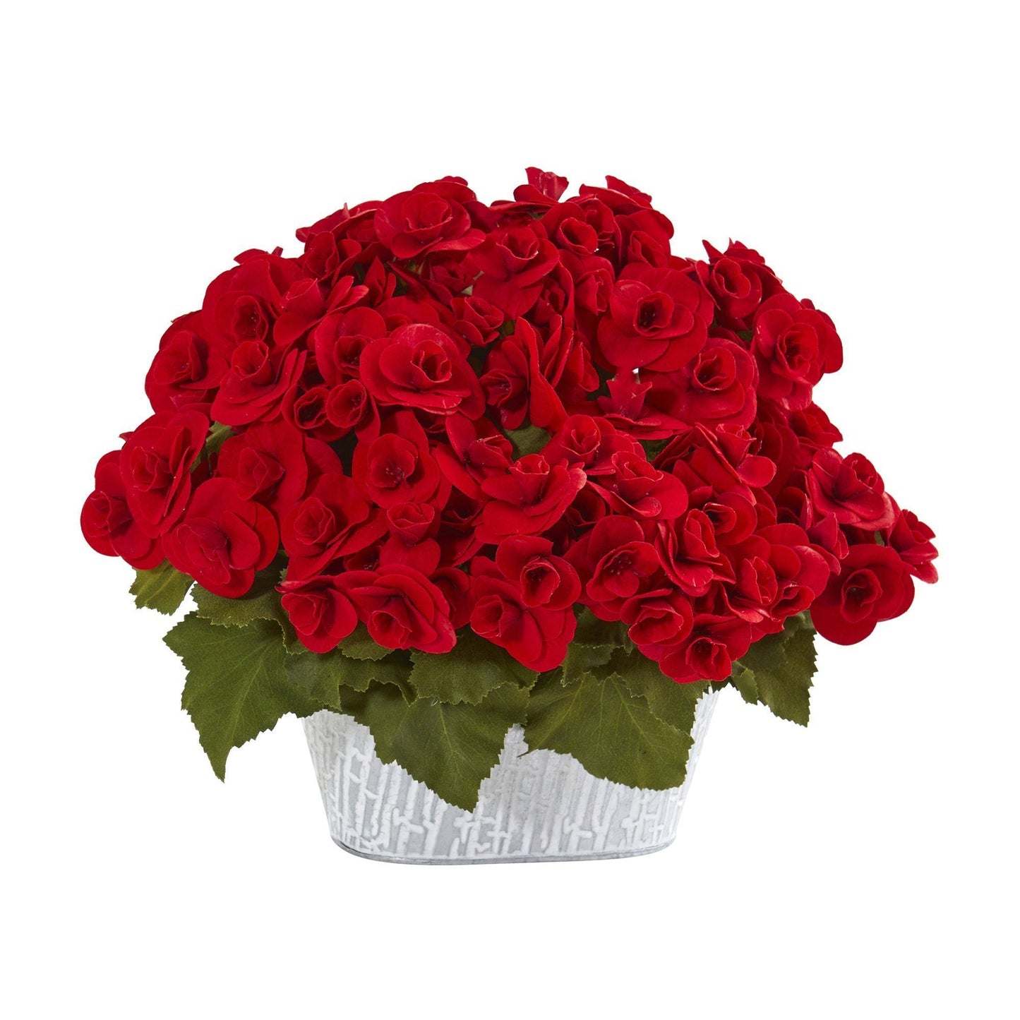 11” Begonia Artificial Arrangement in Decorative Planter