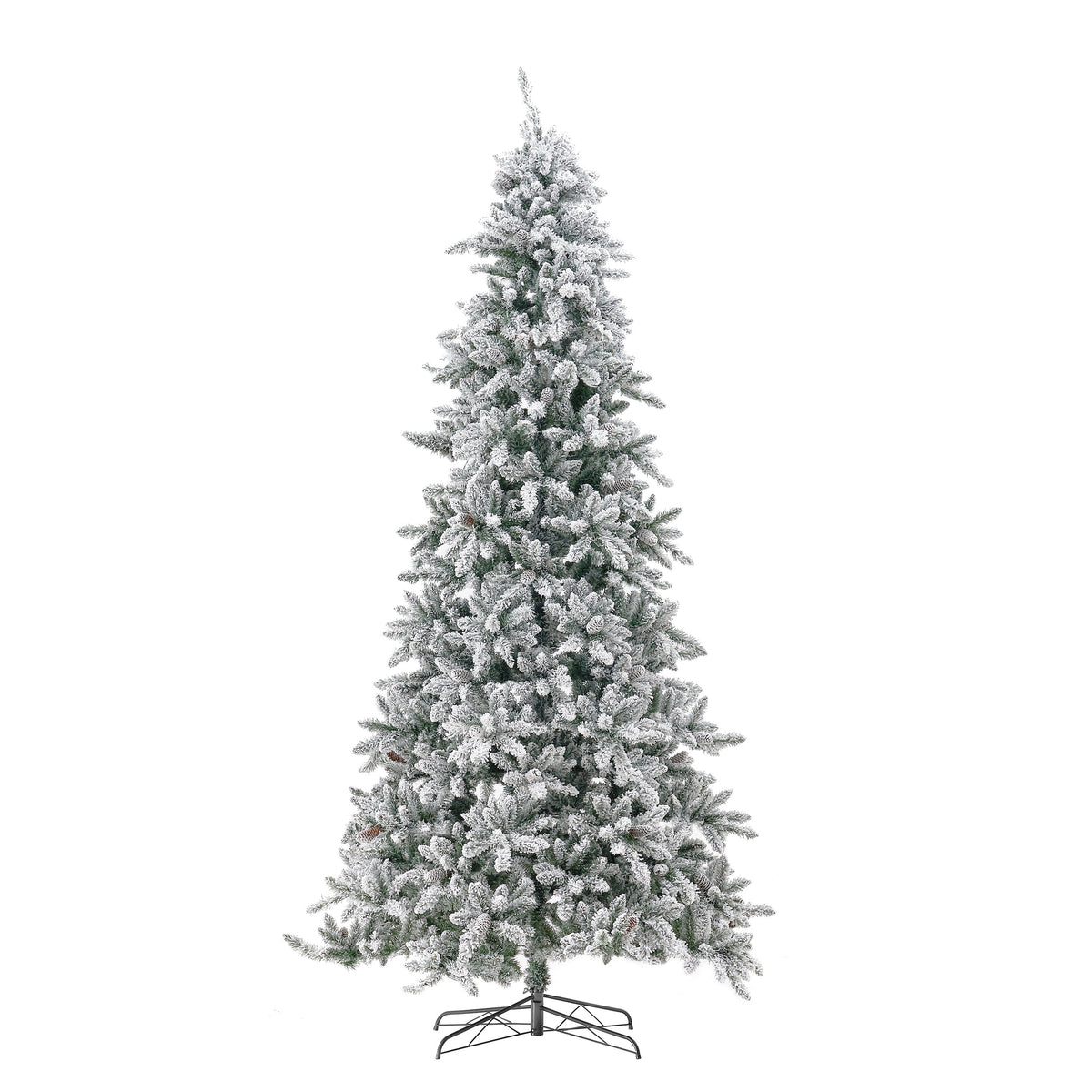 a christmas tree with snow on it