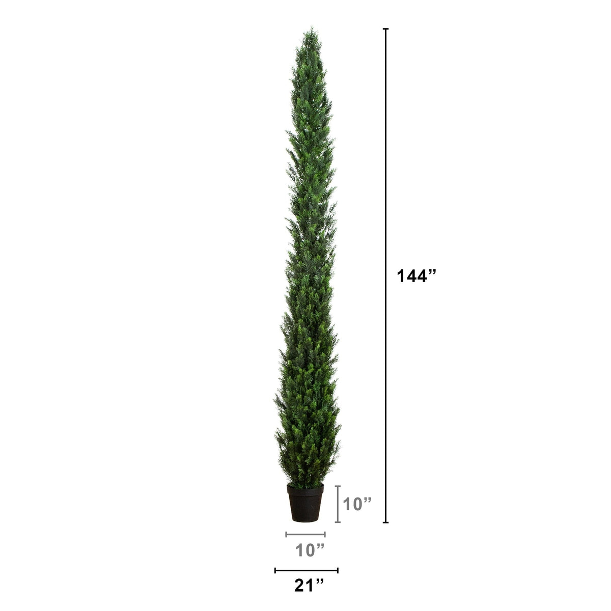 12-ft UV Resistant Artificial Cedar Pine Tree (Indoor/Outdoor)
