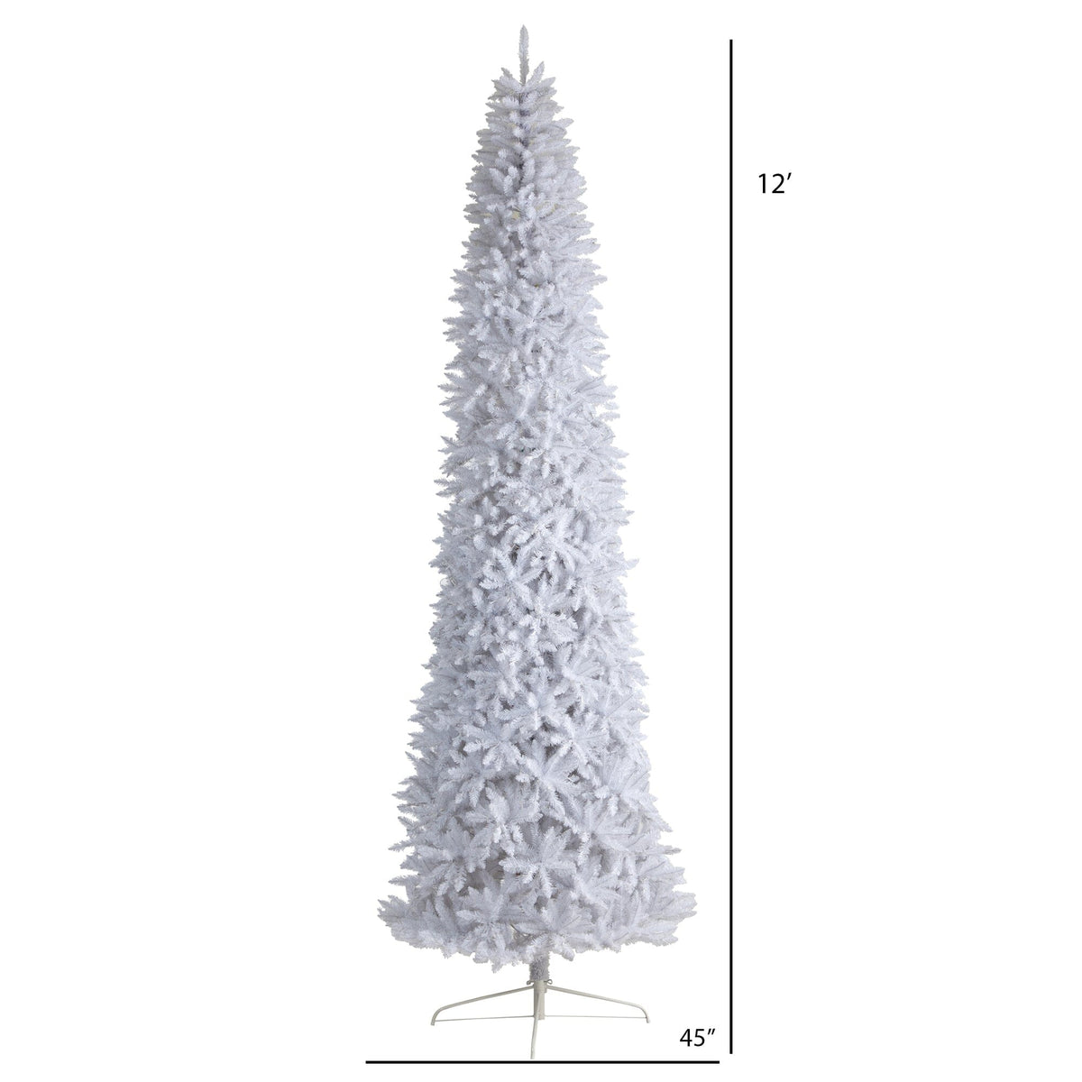 a tall white christmas tree