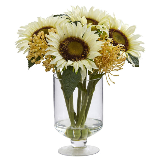 a vase with flowers in it