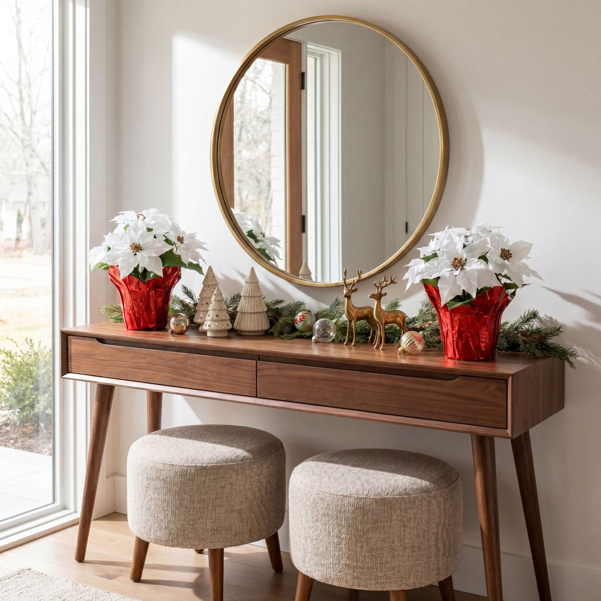 a mirror on a table