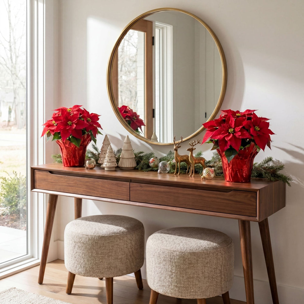 a mirror on a table