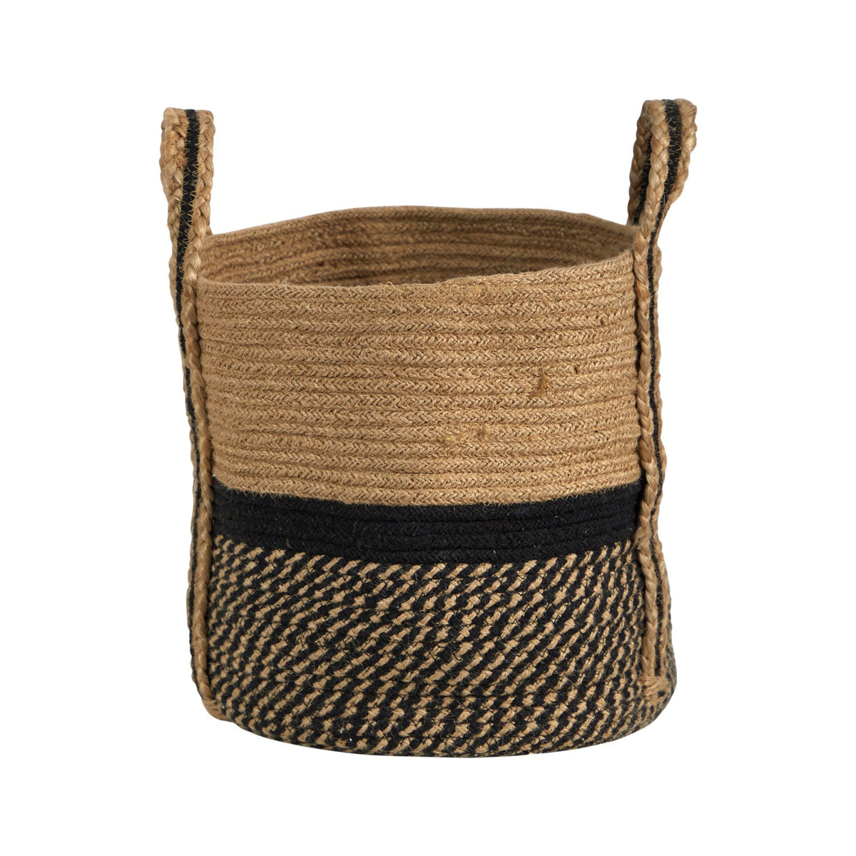 a basket with handles on a white background