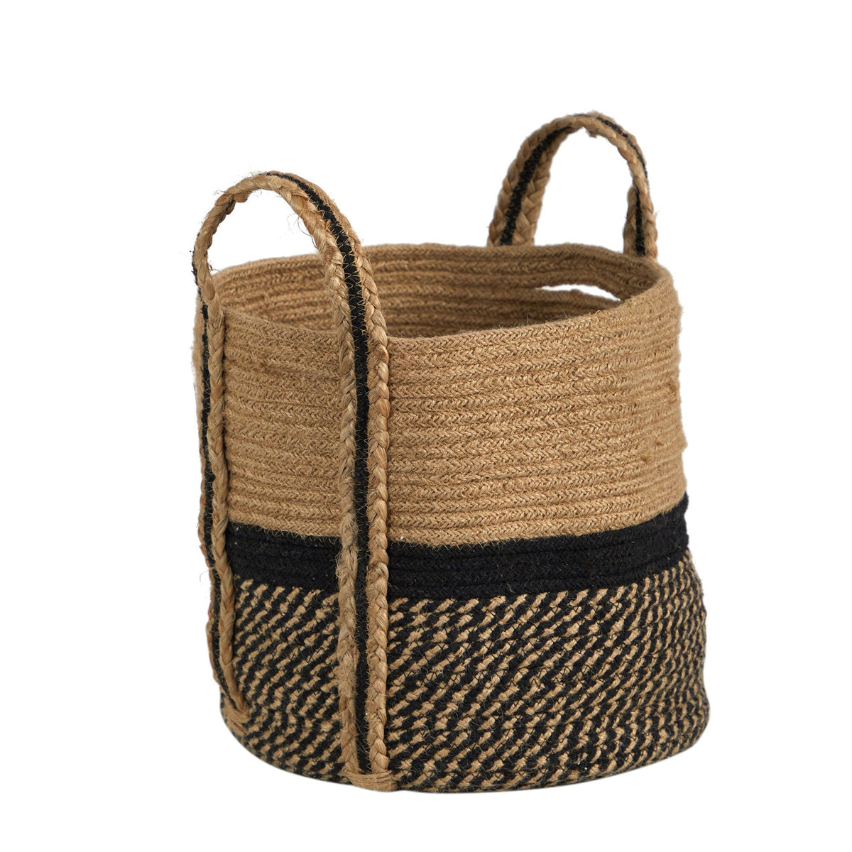 a basket with two handles