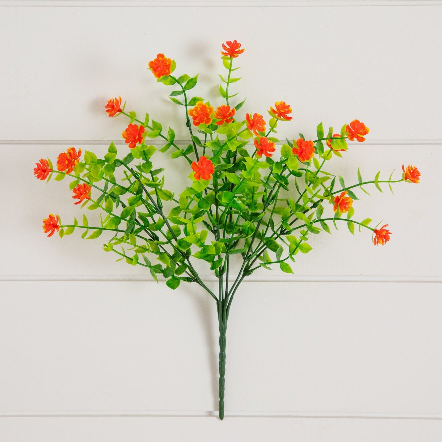 13" UV Resistant Artificial Flowering Mini Rose Bush (Indoor/Outdoor) - Set of 12