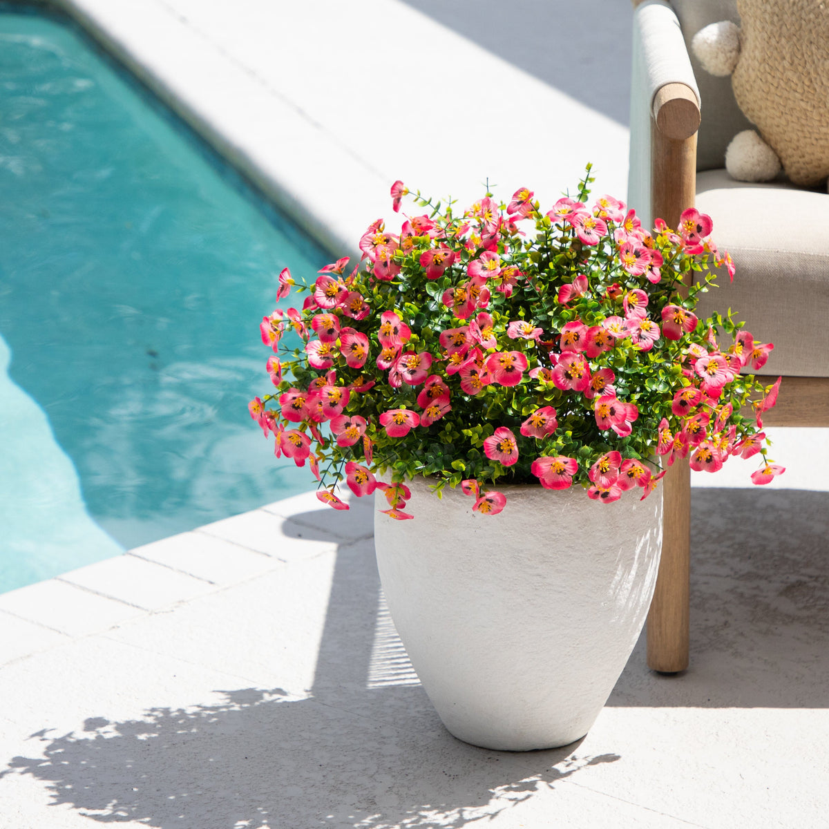 13in. UV Resistant Artificial Pansy Bush (Indoor/Outdoor) - Set of 12
