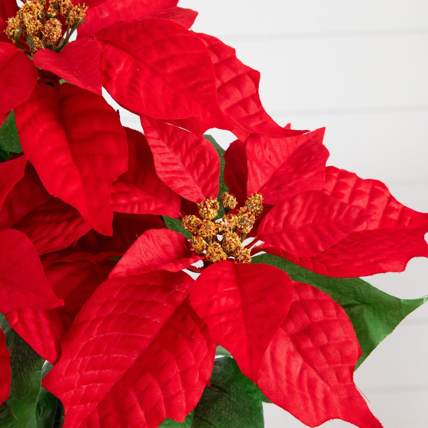 15" Artificial Poinsettia Plant - Set of 2