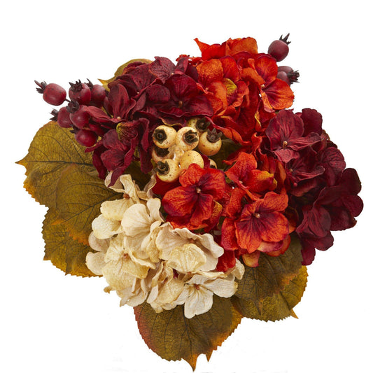 a bouquet of flowers and leaves