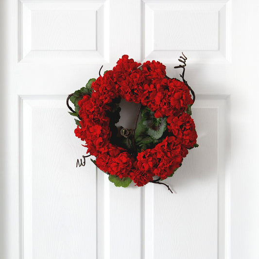 a wreath on a door