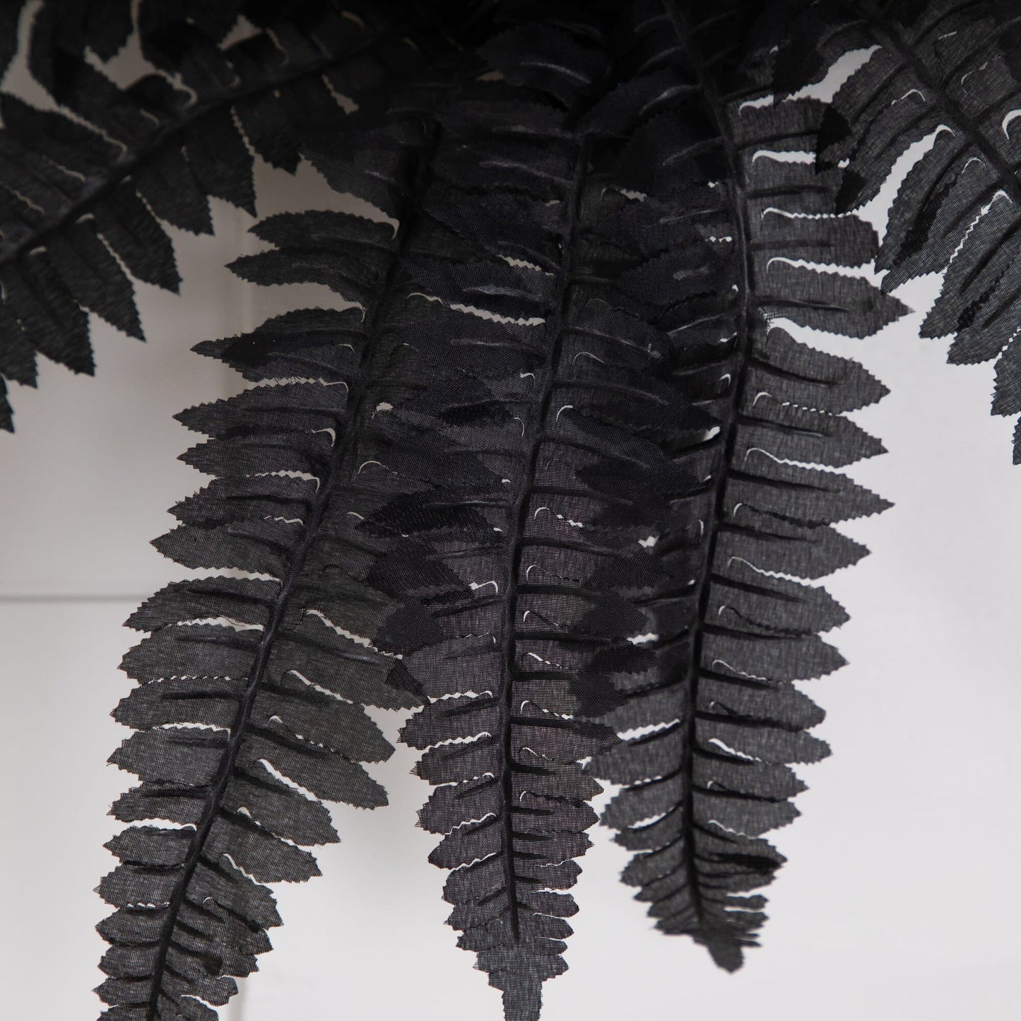 19" Artificial Halloween Black Boston Fern - Set of 6