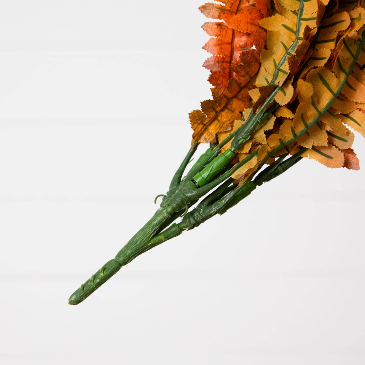 a bunch of fake leaves
