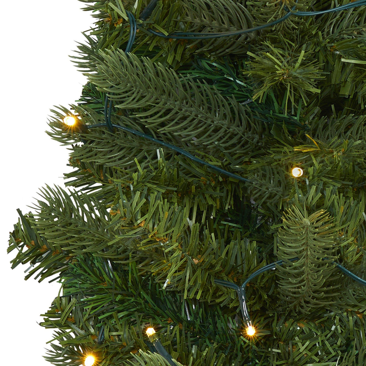 a close up of a christmas tree