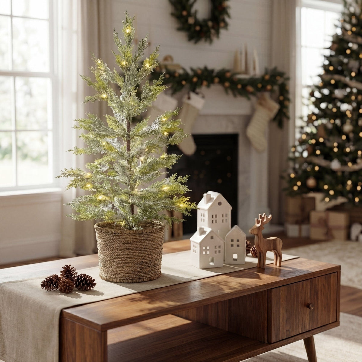 a christmas tree on a table