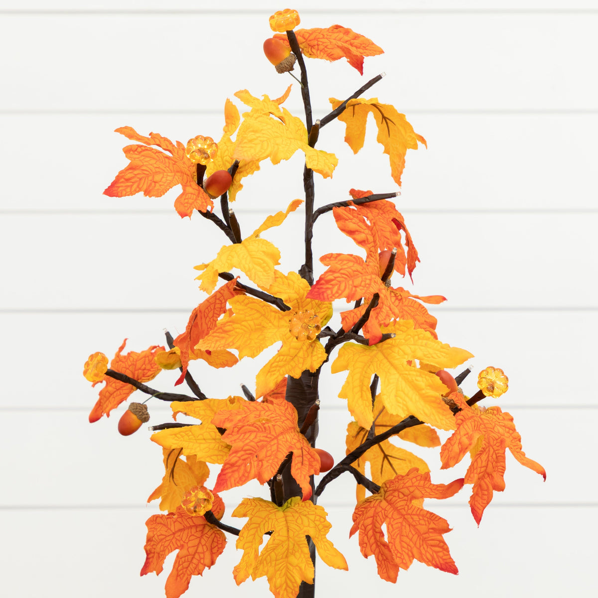 a tree with orange and yellow leaves