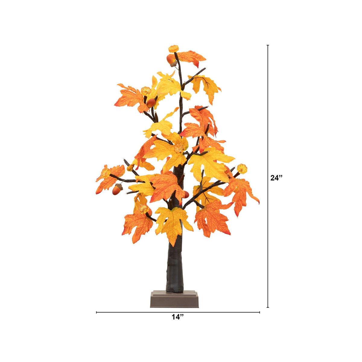 a small tree with yellow leaves