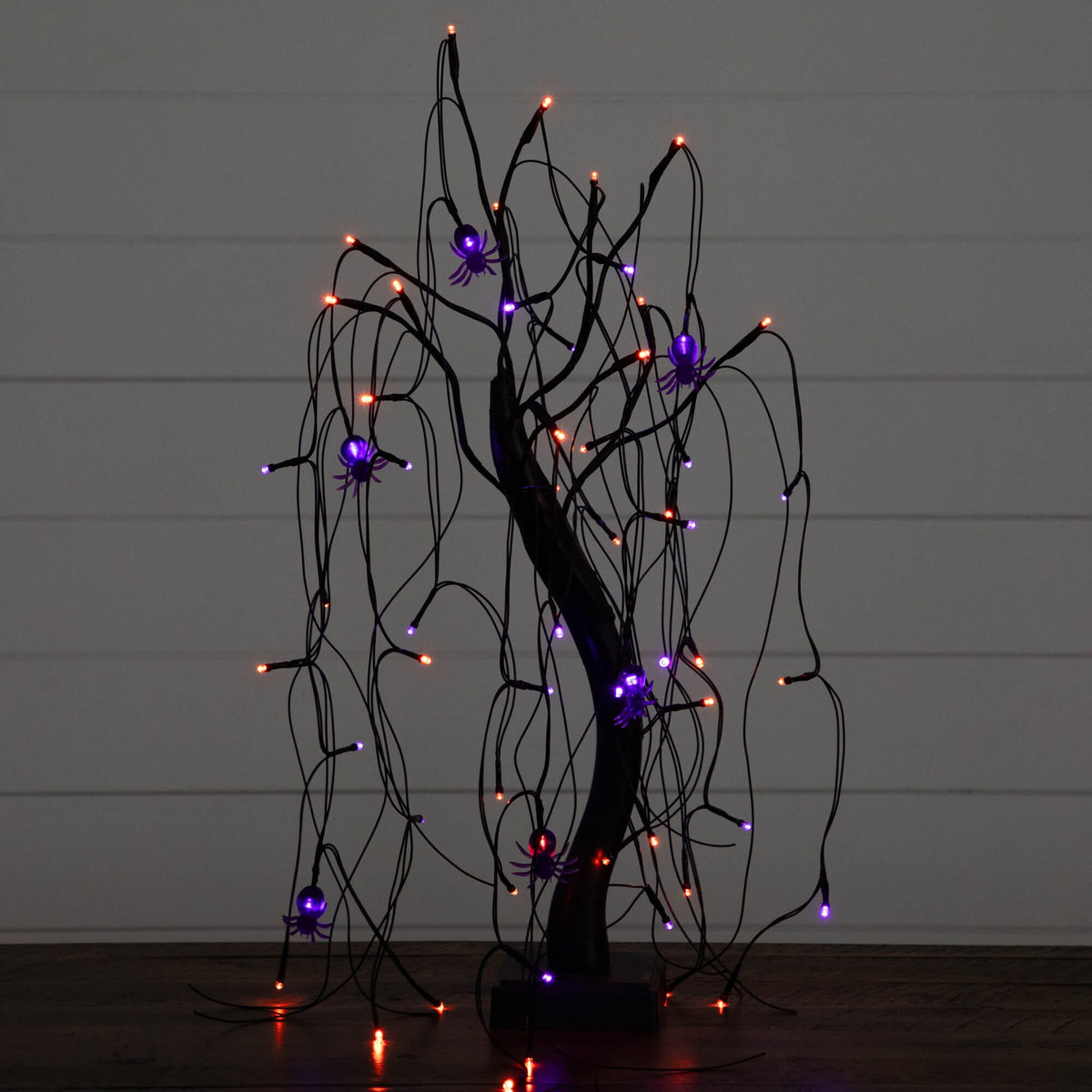 a tree with lights on it