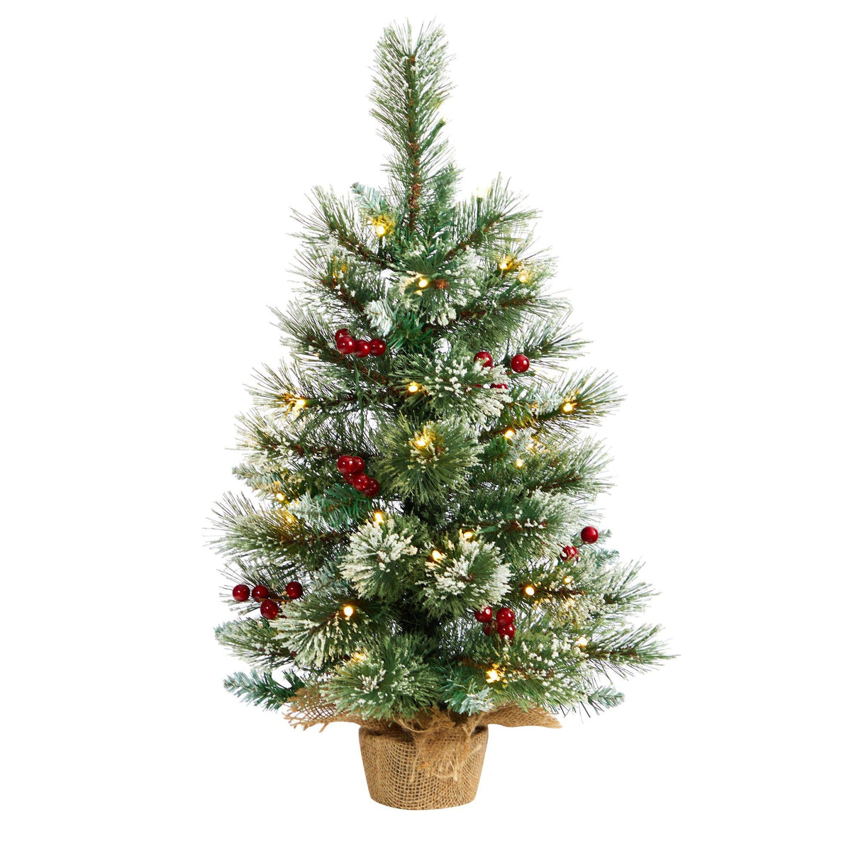 a small artificial christmas tree
