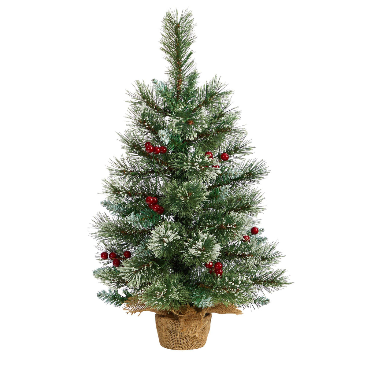 a small artificial christmas tree